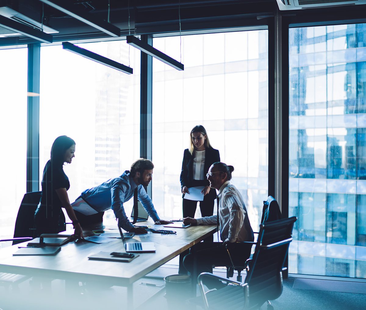 Business meeting in modern office